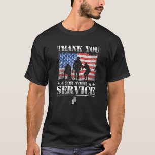Thank You For Your Service Patriotic Veterans Day T-Shirt