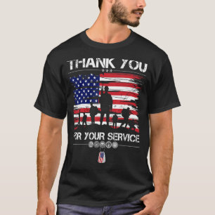 Thank You For Your Service Patriotic Veterans Day T-Shirt