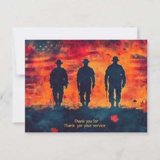 Thank you for your service  postcard