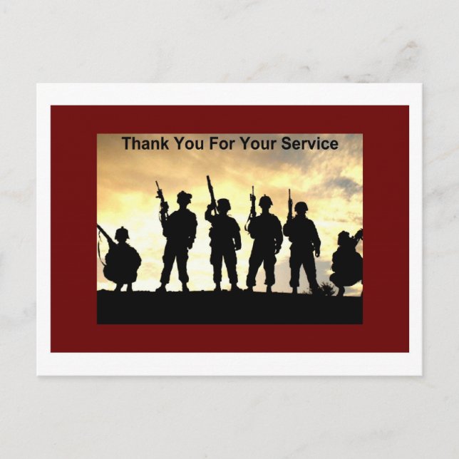 thank you for your service postcard (Front)