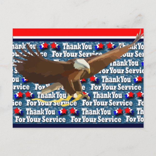 Thank You for Your Service Postcard (Front)
