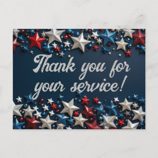 Thank you for your service postcard