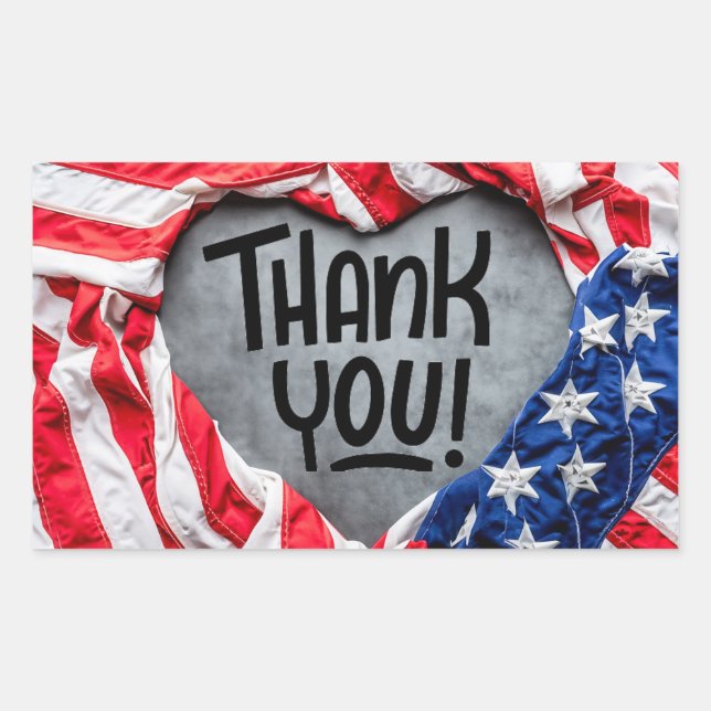 Thank you for Your Service!  Rectangular Sticker (Front)