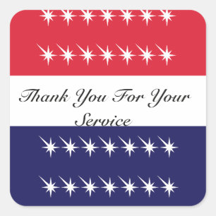 Thank You For Your Service  Veteran Day  Square Sticker