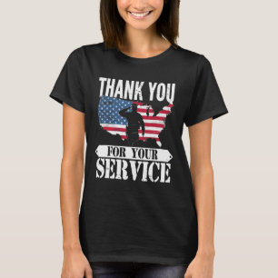 Thank You For Your Service Veteran Patriot Militar T-Shirt
