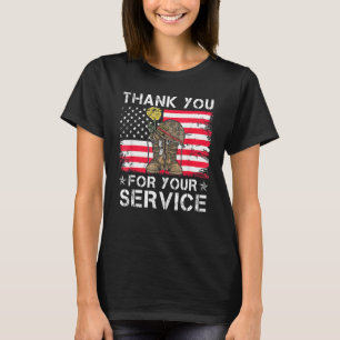 Thank You For Your Service Veteran US Flag Veteran T-Shirt