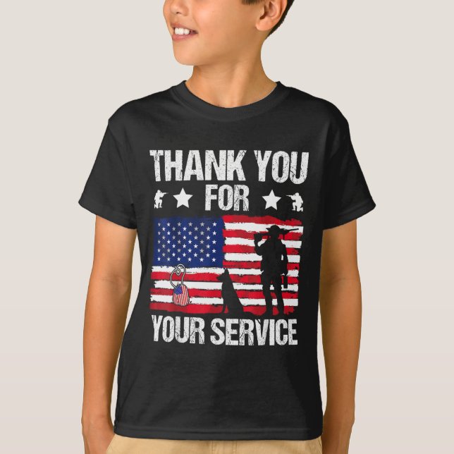 Thank You For Your Service Veterans Belgian Malino T-Shirt (Front)