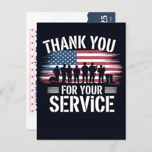 Thank You for Your Service: Veterans Day 2025 Hol Holiday Postcard