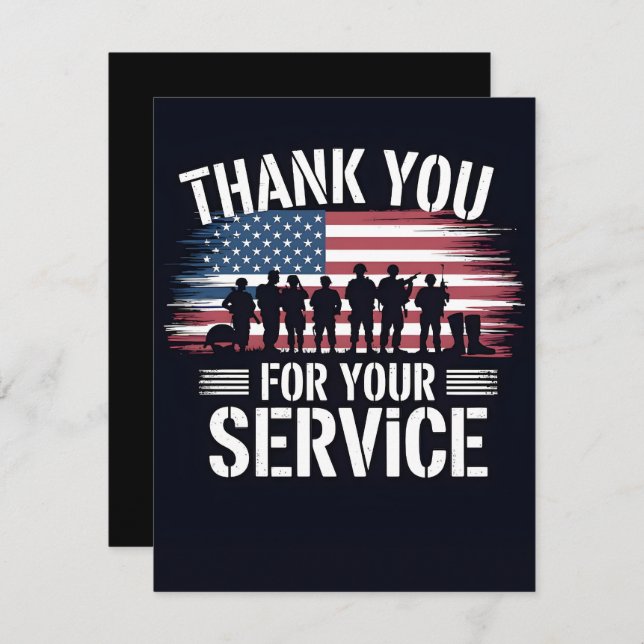 Thank You for Your Service: Veterans Day 2025  Holiday Card (Front/Back)