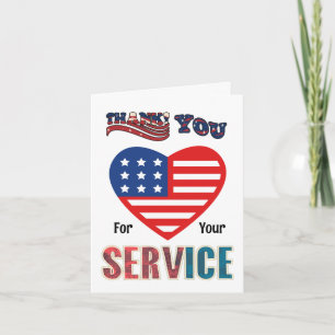 Thank You For Your Service Veterans Day Thank You Card