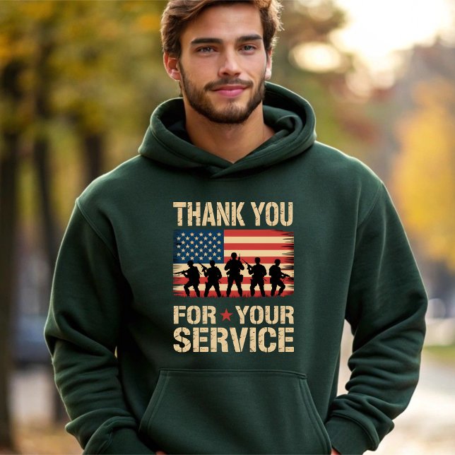 THANK YOU FOR YOUR SERVICE Veterans Day Tribute Hoodie (Creator Uploaded)