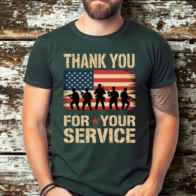 THANK YOU FOR YOUR SERVICE Veterans Day Tribute T-Shirt (Creator Uploaded)