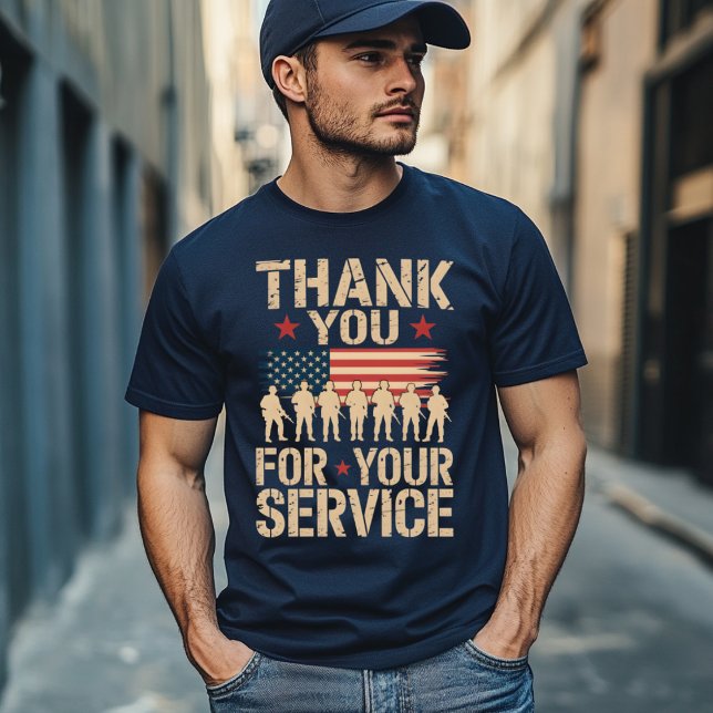 THANK YOU FOR YOUR SERVICE Veterans Day Tribute T-Shirt (Creator Uploaded)