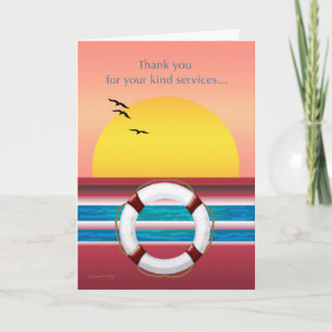 Thank you for Your Services - Cruise Ship Card