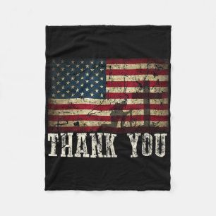 Thank You For Your Services Patriotic - Veterans D Fleece Blanket