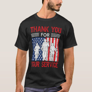 Thank you for your services Patriotic Veterans day T-Shirt