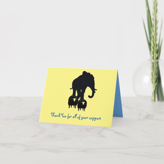 Thank You for your support Card (Front)