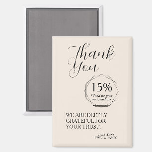 Thank You for Your Support   Discount Voucher Magnet
