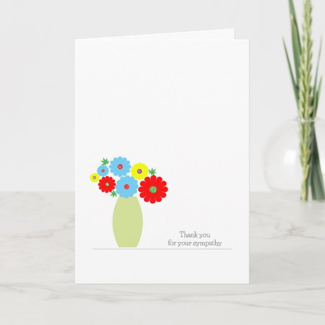 Thank You For Your Sympathy Card, Flowers Card (Front)