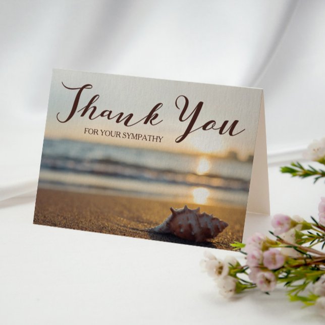 Thank You For Your Sympathy | Conch on a Beach Card (Creator Uploaded)