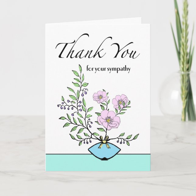 Thank You for Your Sympathy, Flower Arrangement Card (Front)