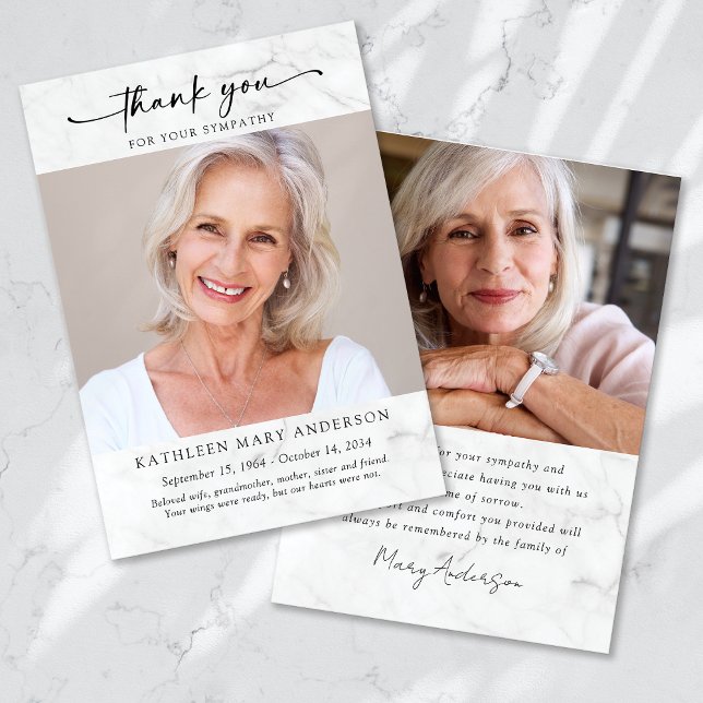 Thank You for Your Sympathy Photo Card (Creator Uploaded)