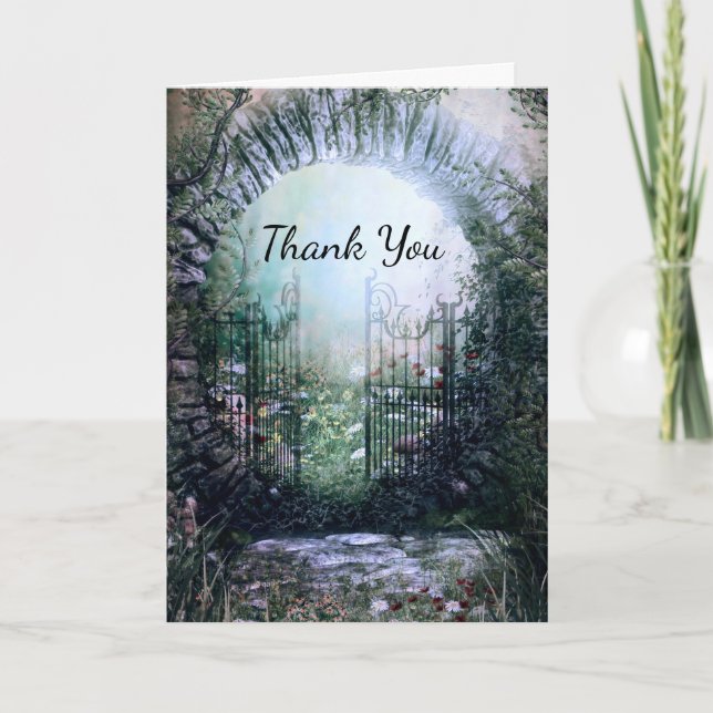 Thank you for your sympathy photo memorial card (Front)