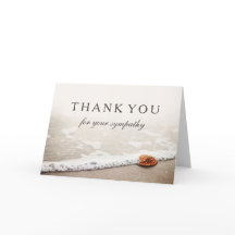 Thank You For Your Sympathy | Seashell on a Beach