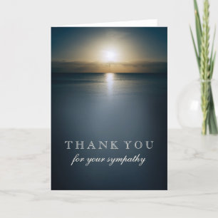 Thank You For Your Sympathy   Sun Over the Ocean Card