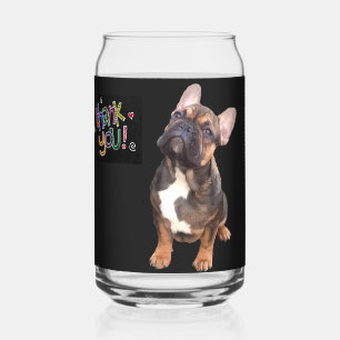 Thank you Französische Bulldogge Can Glass