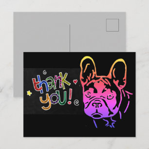 Thank you French Bulldogge postcard