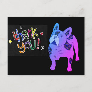 Thank you French Bulldogge postcard