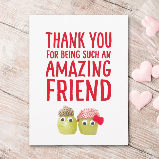 Thank You Friend – Funny Vegan Veggie Art Postcard (Creator Uploaded)