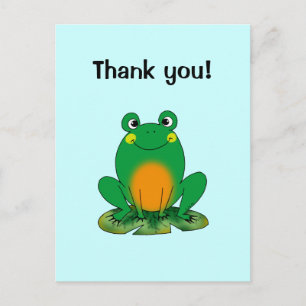 Thank you! (frog) postcard