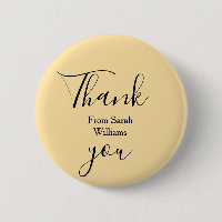 Thank you from add name yellow Pastel boho wedding