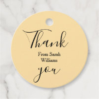 Thank you from add name yellow Pastel boho wedding