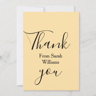 Thank you from add name yellow Pastel boho wedding Invitation