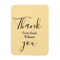 Thank you from add name yellow Pastel boho wedding