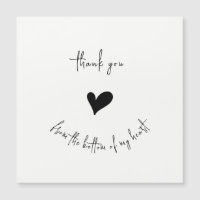Thank You From Bottom of my Heart Minimalist Card