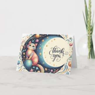 Thank You from kitty on the Moon Card