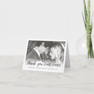 Thank You From Mr And Mrs Photo Wedding Thank You Note Card