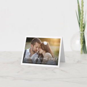 Thank You From Mr And Mrs Photo Wedding Thank You Note Card