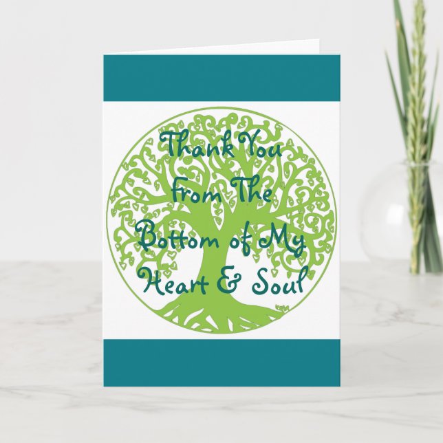 Thank you From the bottom my heart and soul card (Front)