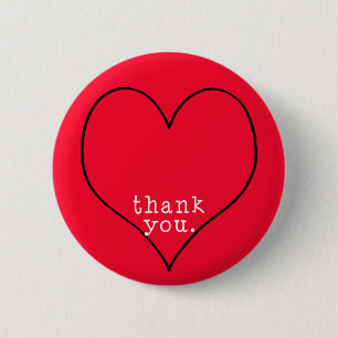 Thank you from the bottom of my heart 6 cm round badge