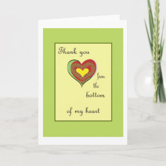 Thank You from the bottom of my heart Card