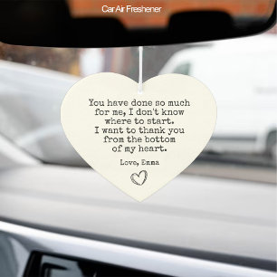 Thank you from the bottom of my heart Dad Car Air Freshener