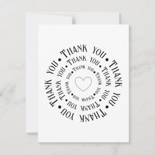 "Thank you from the bottom of my heart" Thank You Card
