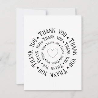 "Thank you from the bottom of my heart" Thank You Card
