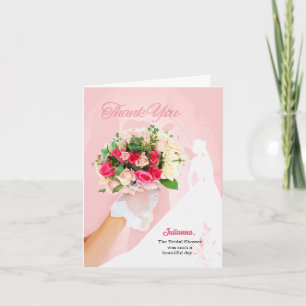 Thank You from the Bride Pink Bridal Gown