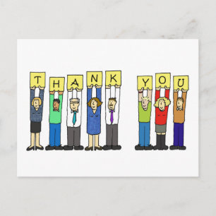Thank you from the Group, Cartoon People. Postcard